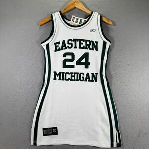 Vintage The Eastern Michigan‎ George Gervin #24 Jersey Dress Womens Small White